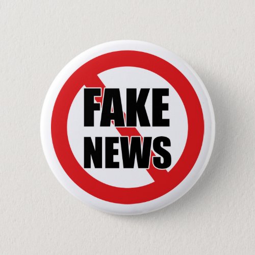 No More Fake News Badge Pin Button