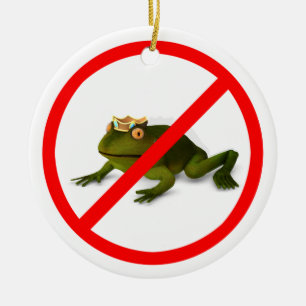 No More Frogs! Ceramic Ornament
