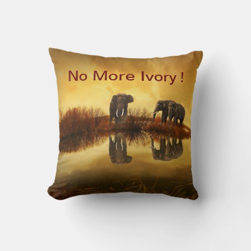 no more ivory  throw pillow