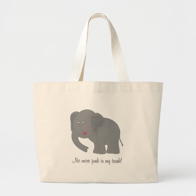 No more junk in my trunk! Jumbo Tote Bag (Front)