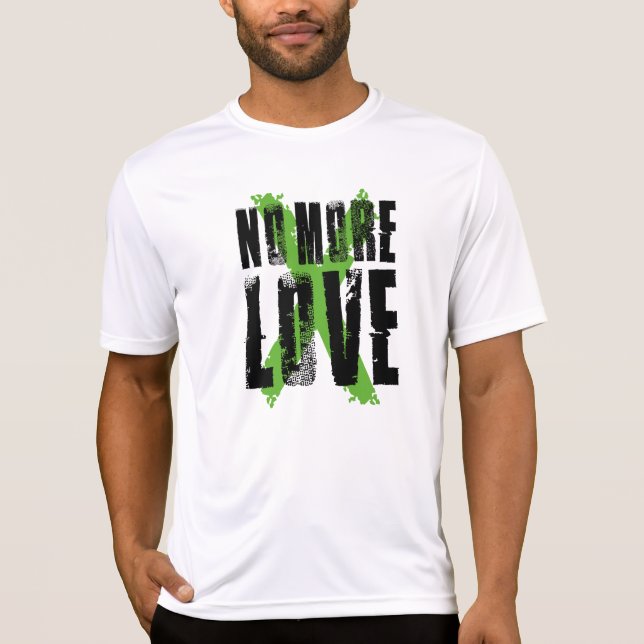 No More Love – white Anti-Romance Aesthetic T-Shirt (Front)