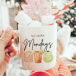 No More Mondays Personalized Retirement Coffee Mug<br><div class="desc">Retirement Gift Mug: No More Mondays. Celebrate the next chapter in style with this Modern Minimalist Cocktail Retirement Party Collection! Ideal for honoring anyone stepping into the exciting world of retirement, this design features a chic hand-script font paired with three vibrant watercolor cocktails. Whether you're throwing a retirement bash for...</div>