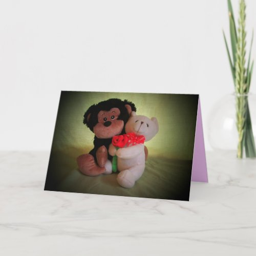 No more monkeying around Be Mine Holiday Card