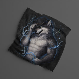 No More Mr Nice Guy Funny Alpha Wolf Meme Brainrot Bandana