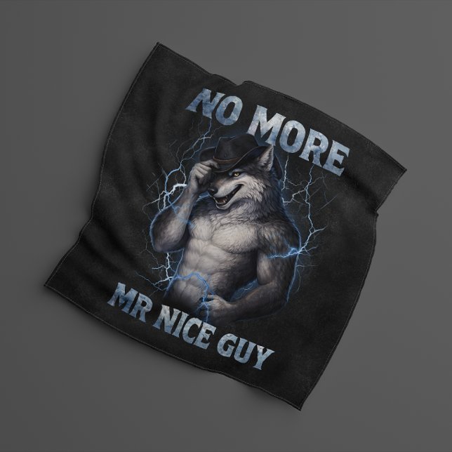 No More Mr Nice Guy Funny Alpha Wolf Meme Brainrot Bandana (Creator Uploaded)