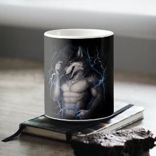 No More Mr Nice Guy Funny Alpha Wolf Meme Brainrot Coffee Mug