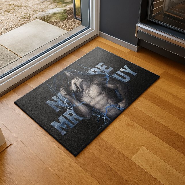No More Mr Nice Guy Funny Alpha Wolf Meme Brainrot Doormat (Creator Uploaded)
