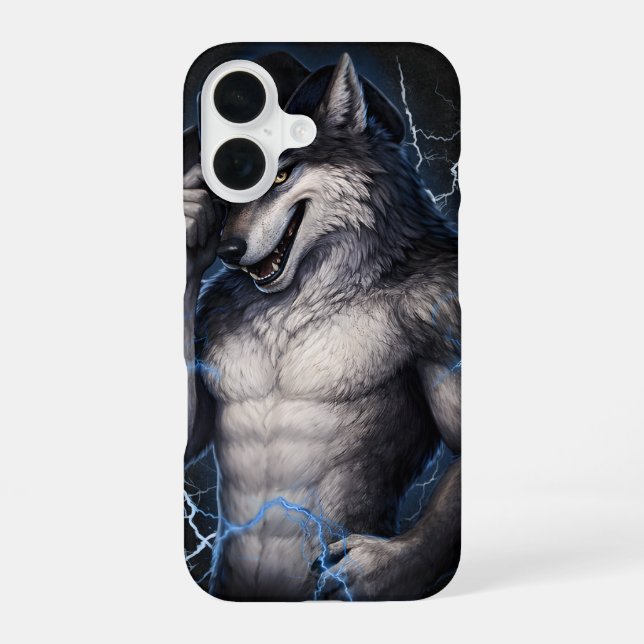 No More Mr Nice Guy Funny Alpha Wolf Meme Brainrot Iphone Case (Back)