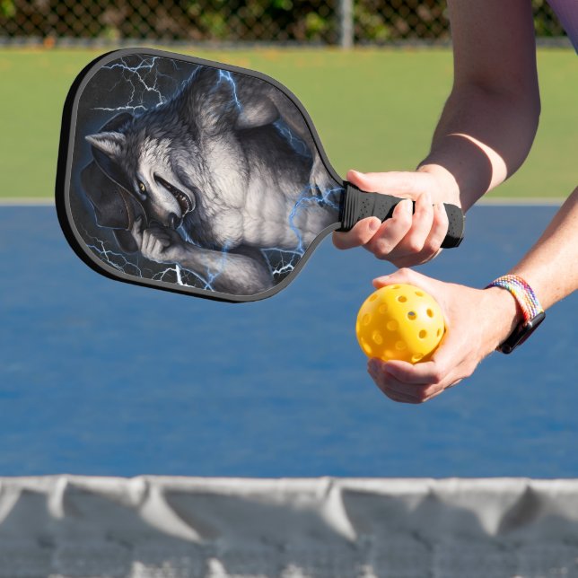 No More Mr Nice Guy Funny Alpha Wolf Meme Brainrot Pickleball Paddle (Insitu)