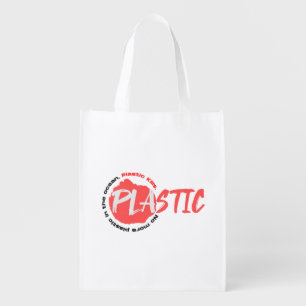 No more plastic in the ocean   Ocean pollution Grocery Bag