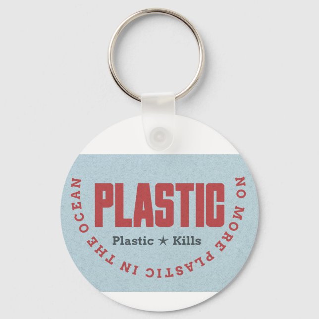 No more plastic in the ocean | Ocean pollution Key Keychain (Front)