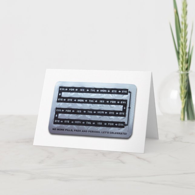 No More PPP Menopause Greeting Card Template (Front)