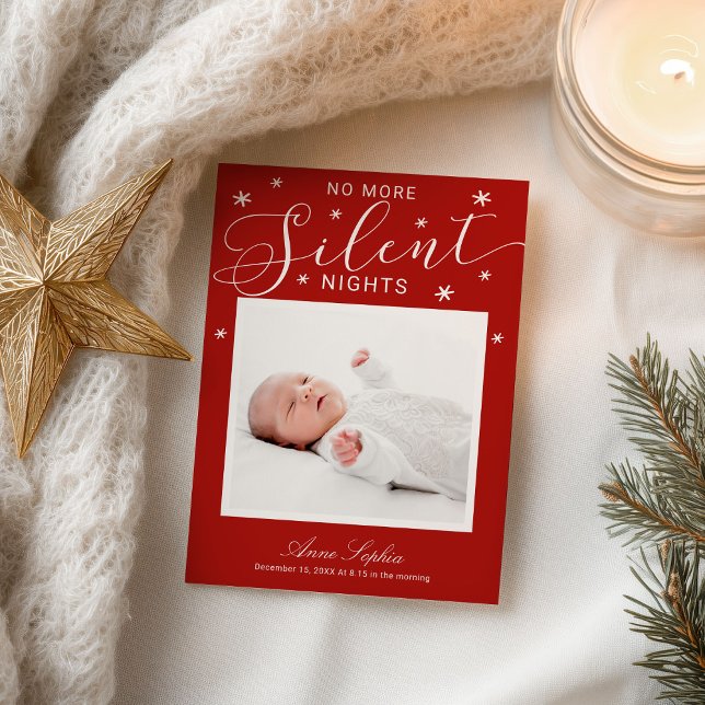 No More Silent Nights Christmas Birth Announcement (Creator Uploaded)