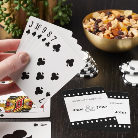 'no More Solitaire' Wedding Favor  Playing Cards