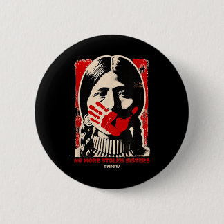 No-more Stolen Sister Red Hand Mmiw Awareness Amer Button