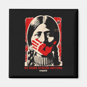 No-more Stolen Sister Red Hand Mmiw Awareness Amer Magnet