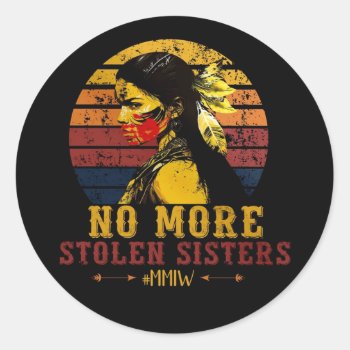 No More Stolen Sisters Nahm Classic Round Sticker by ZazzleHolidays at Zazzle