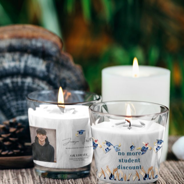 No More Student Discount | Monogram Graduation Scented Candle (Creator Uploaded)