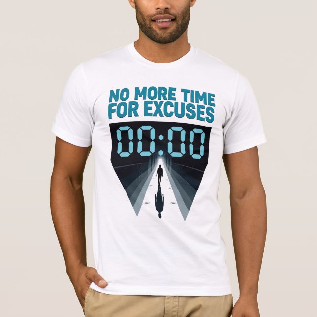 No More Time for Excuses | Dark Futuristic Urban T-Shirt (Front)