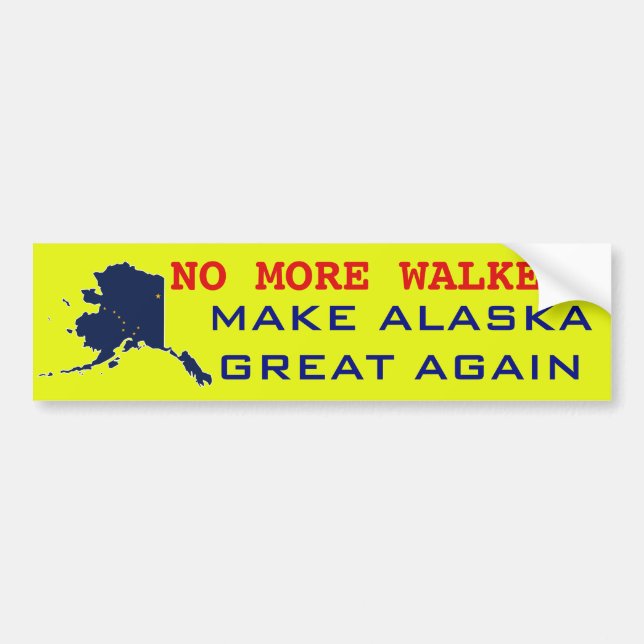 NO MORE WALKER BUMPER STICKER (Front)