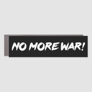 No More War Iran Middle East Anti-War Bumper Car Magnet