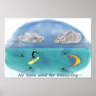 No more wind for kitesurfing poster