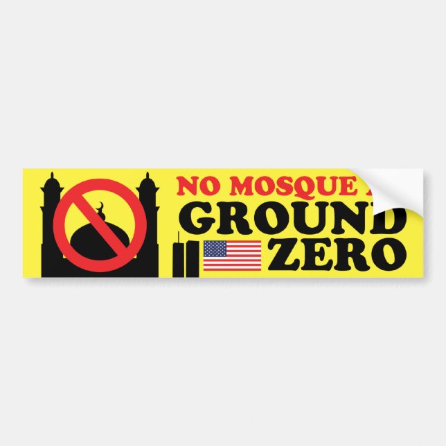 No Mosque 3 Bumper Sticker (Front)