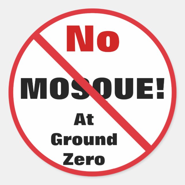 No Mosque Sticker (Front)