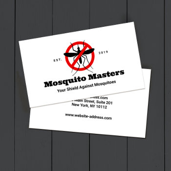 No Mosquito Pest Control Icon Business Card by sm_business_cards at Zazzle