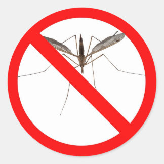 No Mosquitos Classic Round Sticker