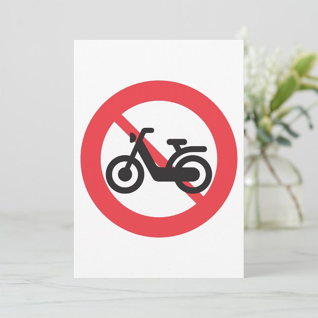 No Motorbikes Road Sign Invitation (Creator Uploaded)