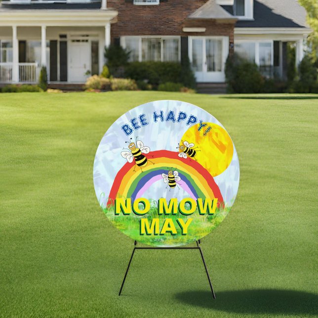 No mow May Gardening Save the Bees Sign (Creator Uploaded)