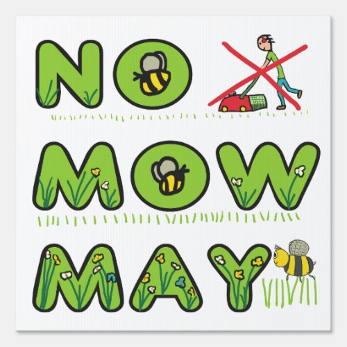 No Mow May Sign