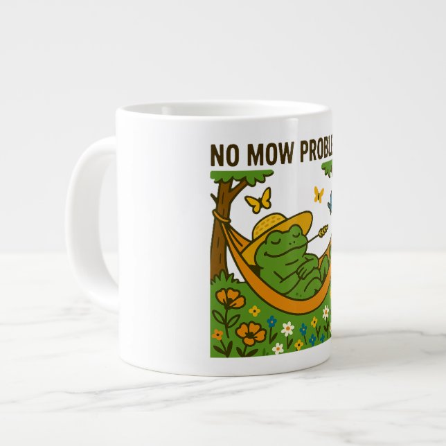 No Mow Problems Giant Coffee Mug (Front Left)