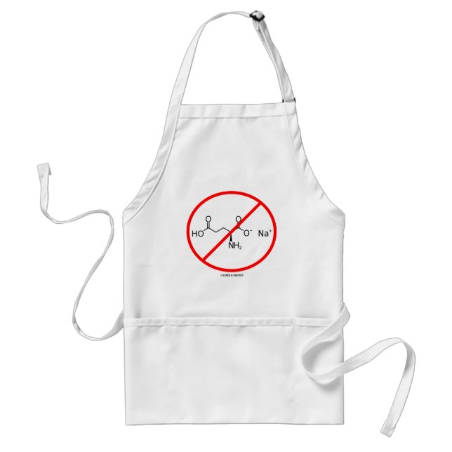No MSG (No Monosodium Glutamate) Adult Apron (Front)