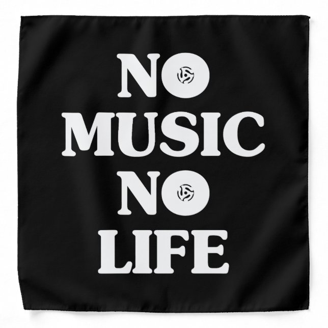 NO MUSIC NO LIFE BANDANA (Front)