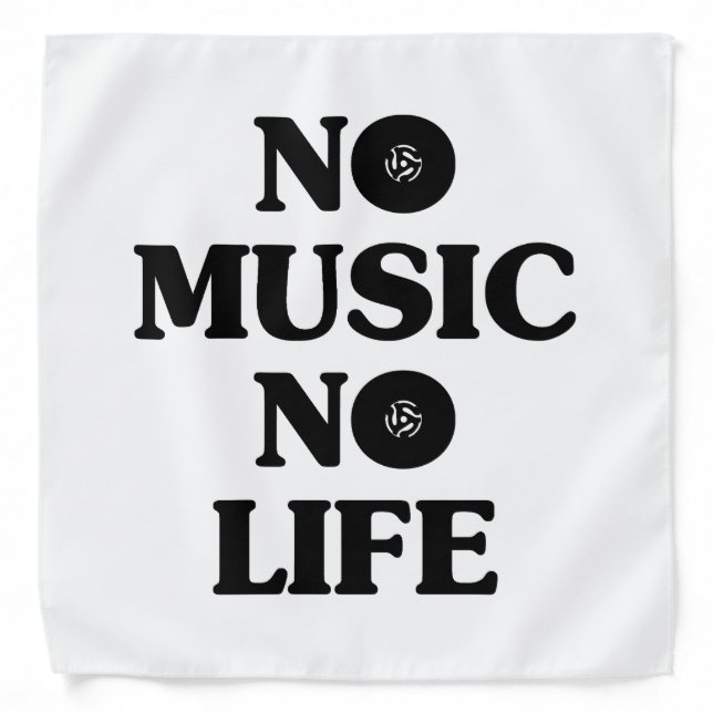 NO MUSIC NO LIFE BANDANA (Front)