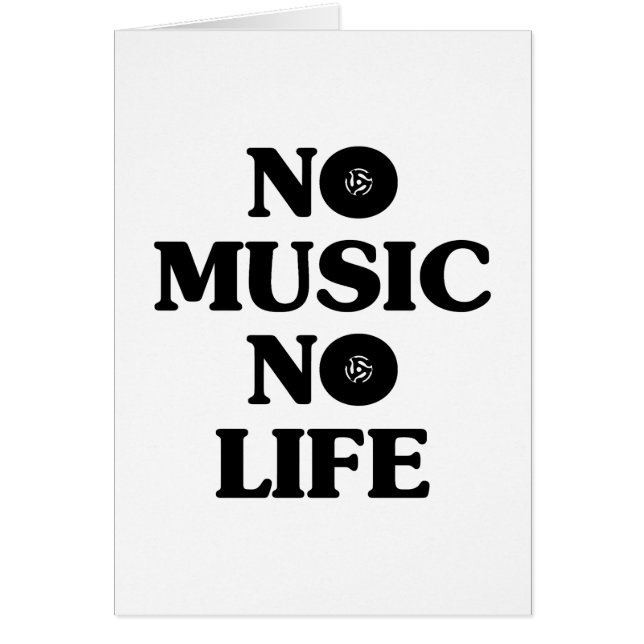 NO MUSIC NO LIFE CARDS (Front)