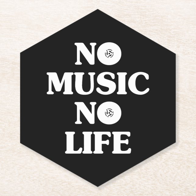 NO MUSIC NO LIFE PAPER COASTER (Front)
