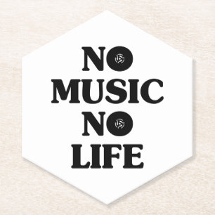 NO MUSIC NO LIFE PAPER COASTER