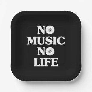 NO MUSIC NO LIFE PAPER PLATES