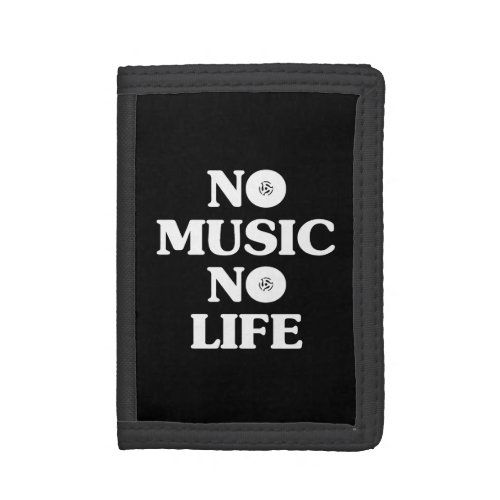 NO MUSIC NO LIFE TRIFOLD WALLET