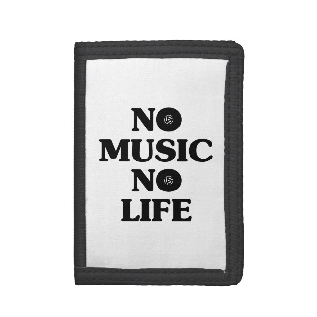 NO MUSIC NO LIFE TRIFOLD WALLET (Front Vertical)