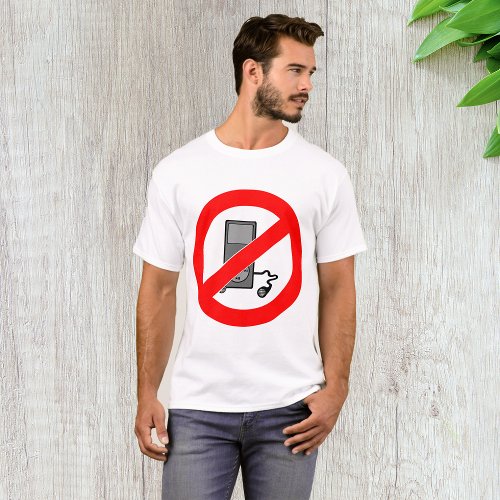 No Music Symbol Mens T_Shirt