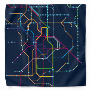 No name transport map bandana