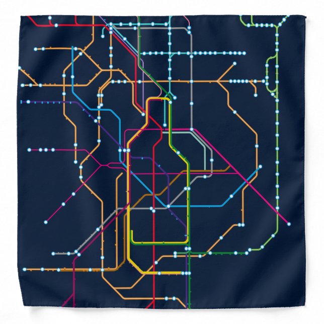 No name transport map bandana (Front)