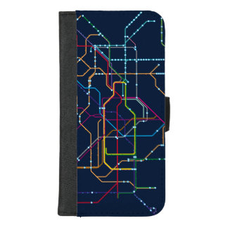 No name transport map iPhone 8/7 plus wallet case