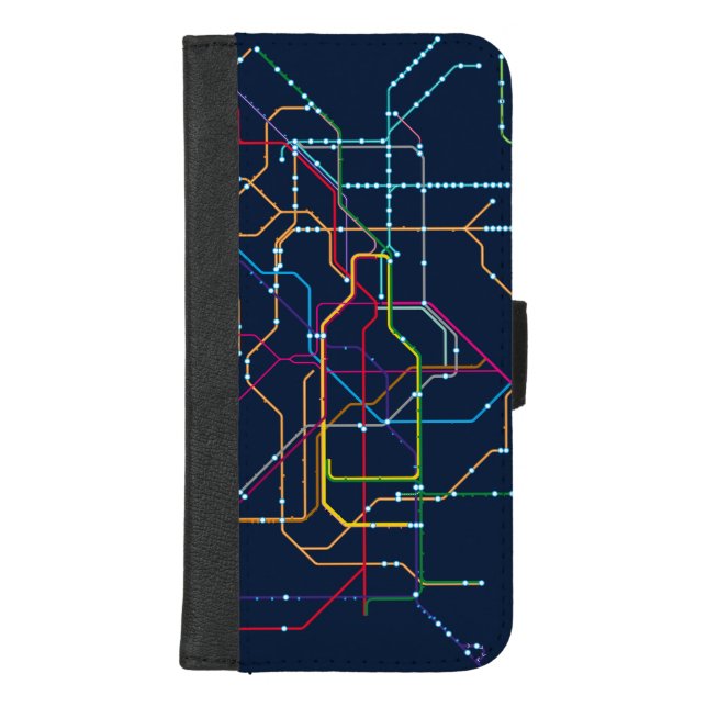 No name transport map iPhone wallet case (Front)