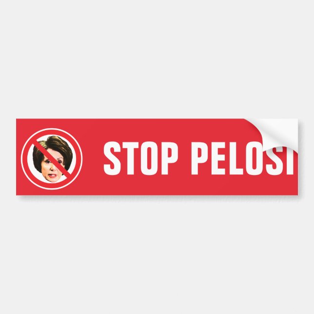 No Nancy Pelosi Red Bumper Sticker (Front)