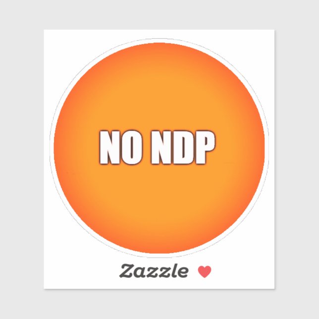 NO NDP STICKER (Sheet)